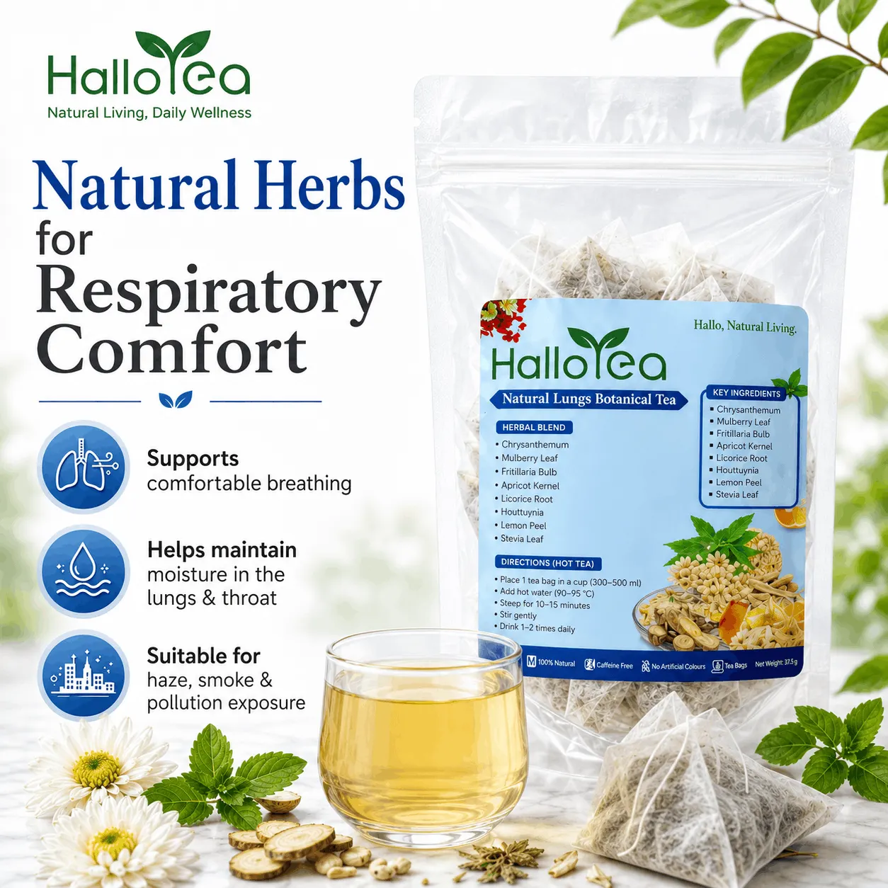 Hallo Natural Lungs Botanical angle 2